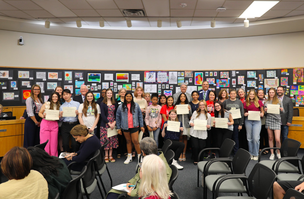 TAFE Students with Board of Trustees